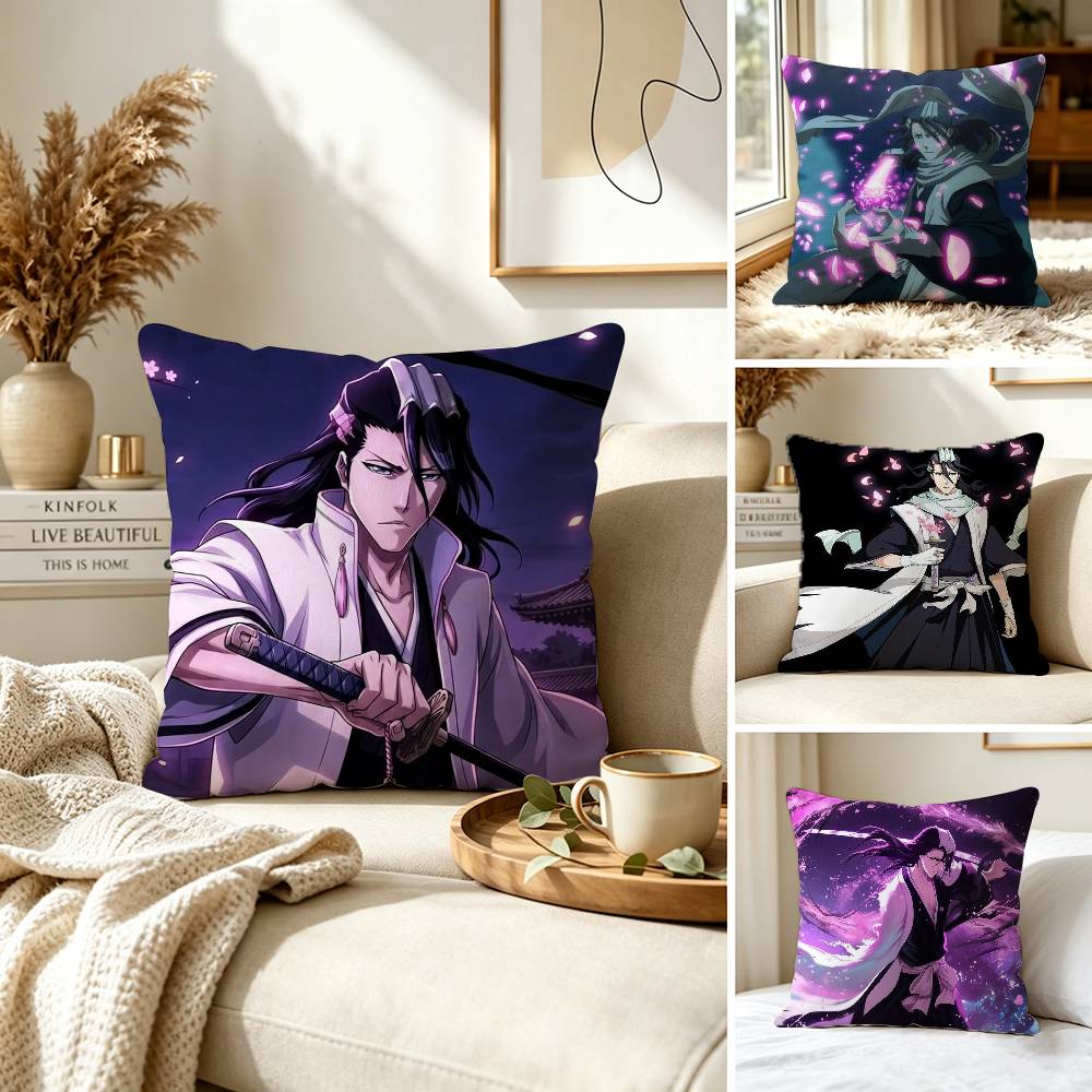 Home Office Bleaching - B-Bleach Anime K-Kuchiki Byakuya Pillow Case