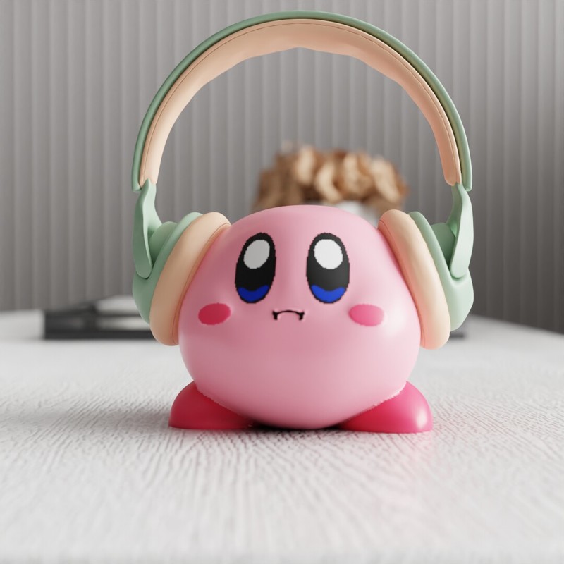 Home Or Office Use - MSKA Headphone Stand Kirby Cute Cartoon