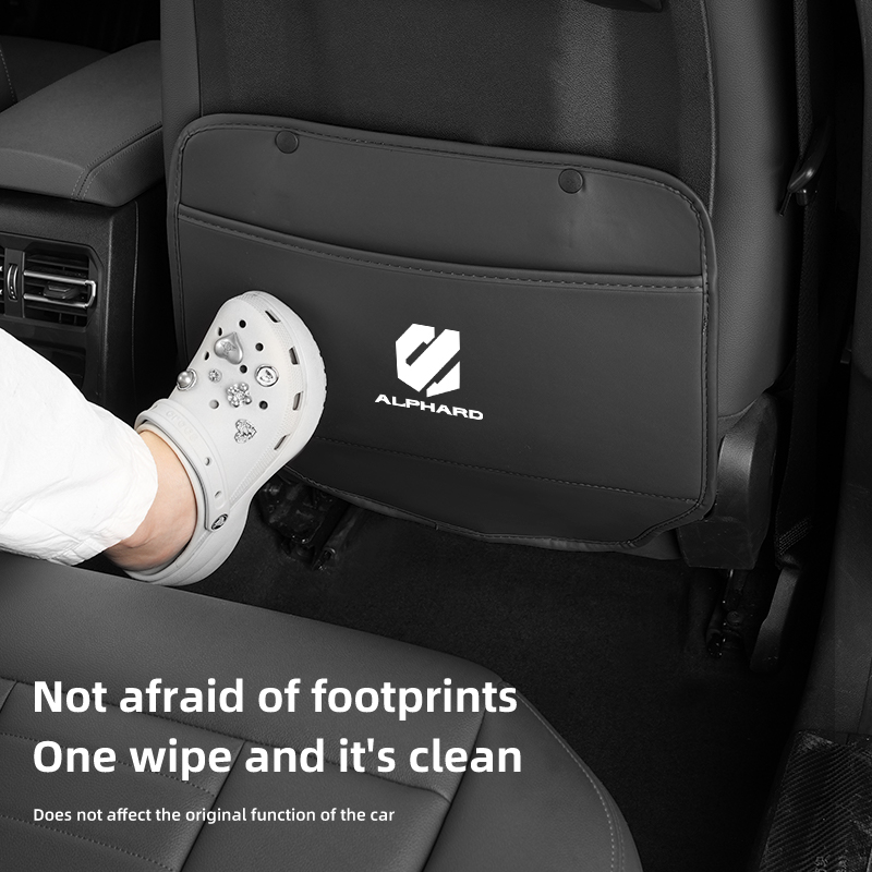 Mesh Back Cushion - Car Seat Anti-Kick Pad Leather Back