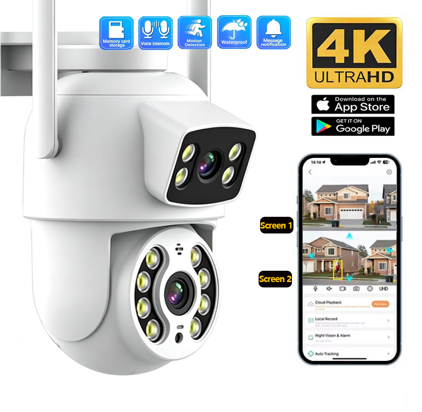 8MP 4K Wifi Surveillance Camer - Home Office Email 评论和价格