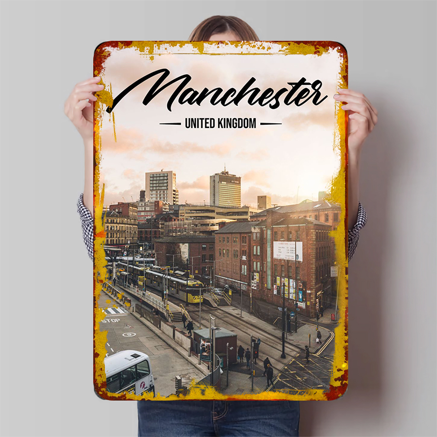 Manchester Skyline UK Metal Wa - Home Office Of Uk 评论和价格