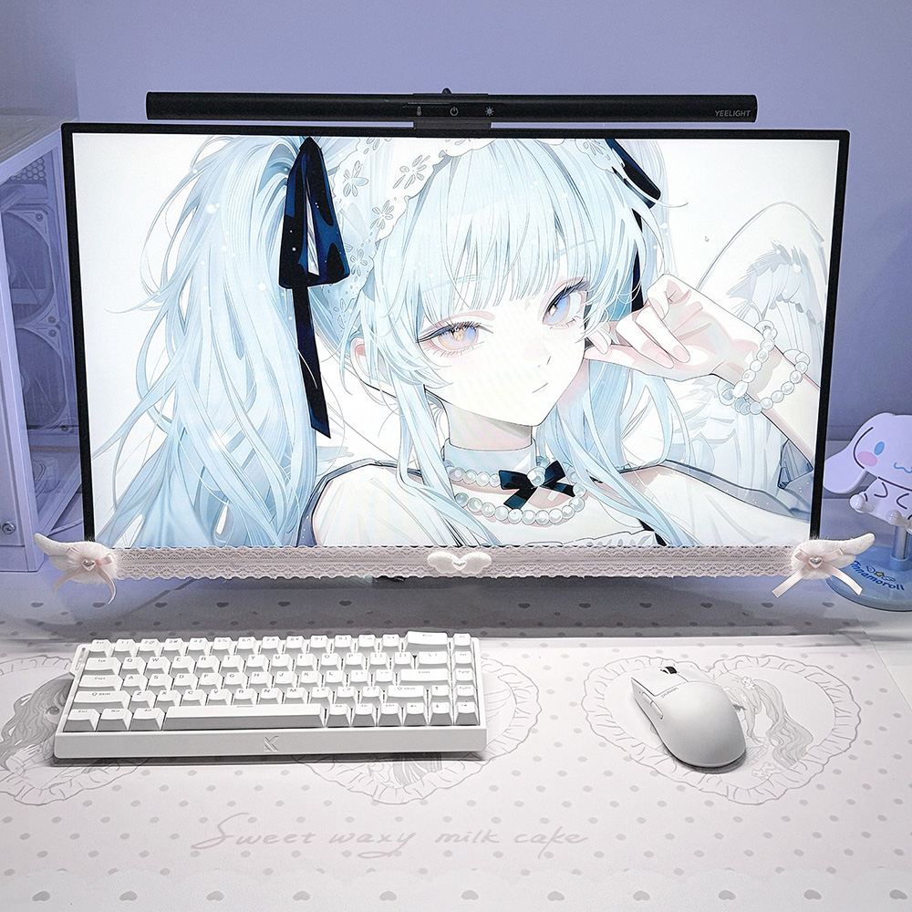 New Screen Decor White Lace Mo - Home Office Programmer 评论和价格