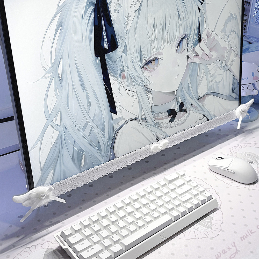 New Screen Decor White Lace Mo - Home Office Programmer 评论和价格