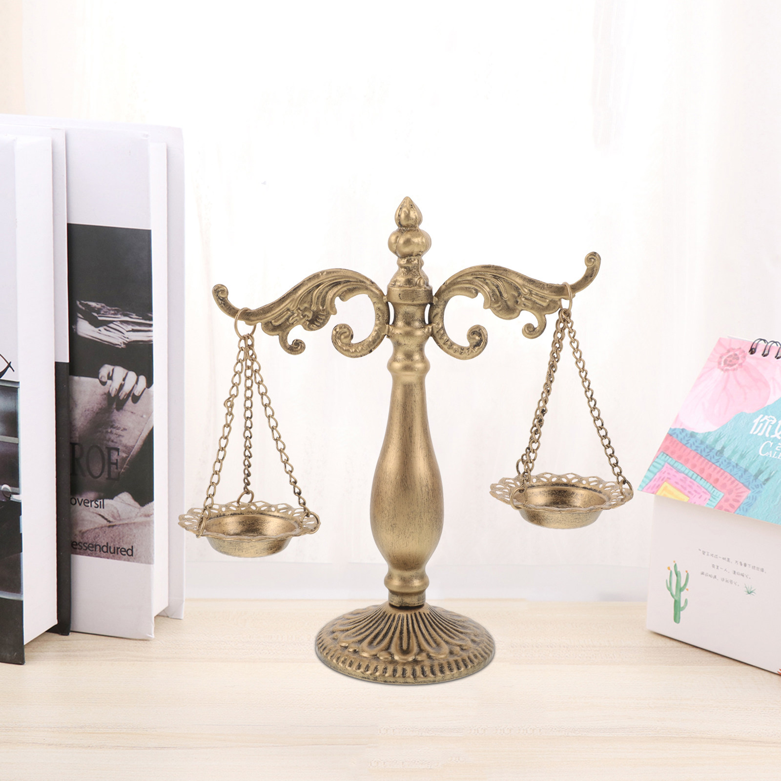 Retro Vintage Metal Libra Scal - Home Office And Library 评论和价格