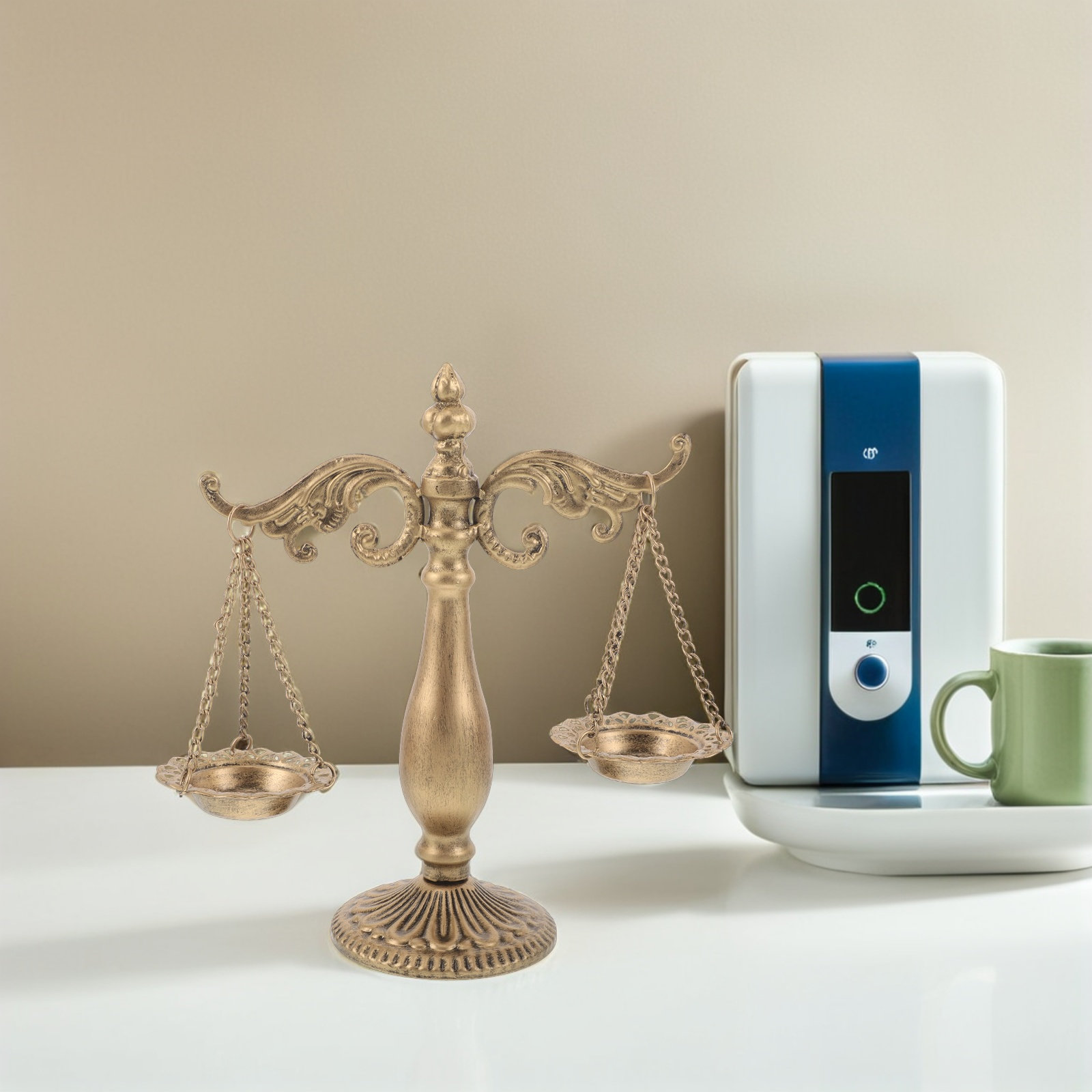 Retro Vintage Metal Libra Scal - Home Office And Library 评论和价格
