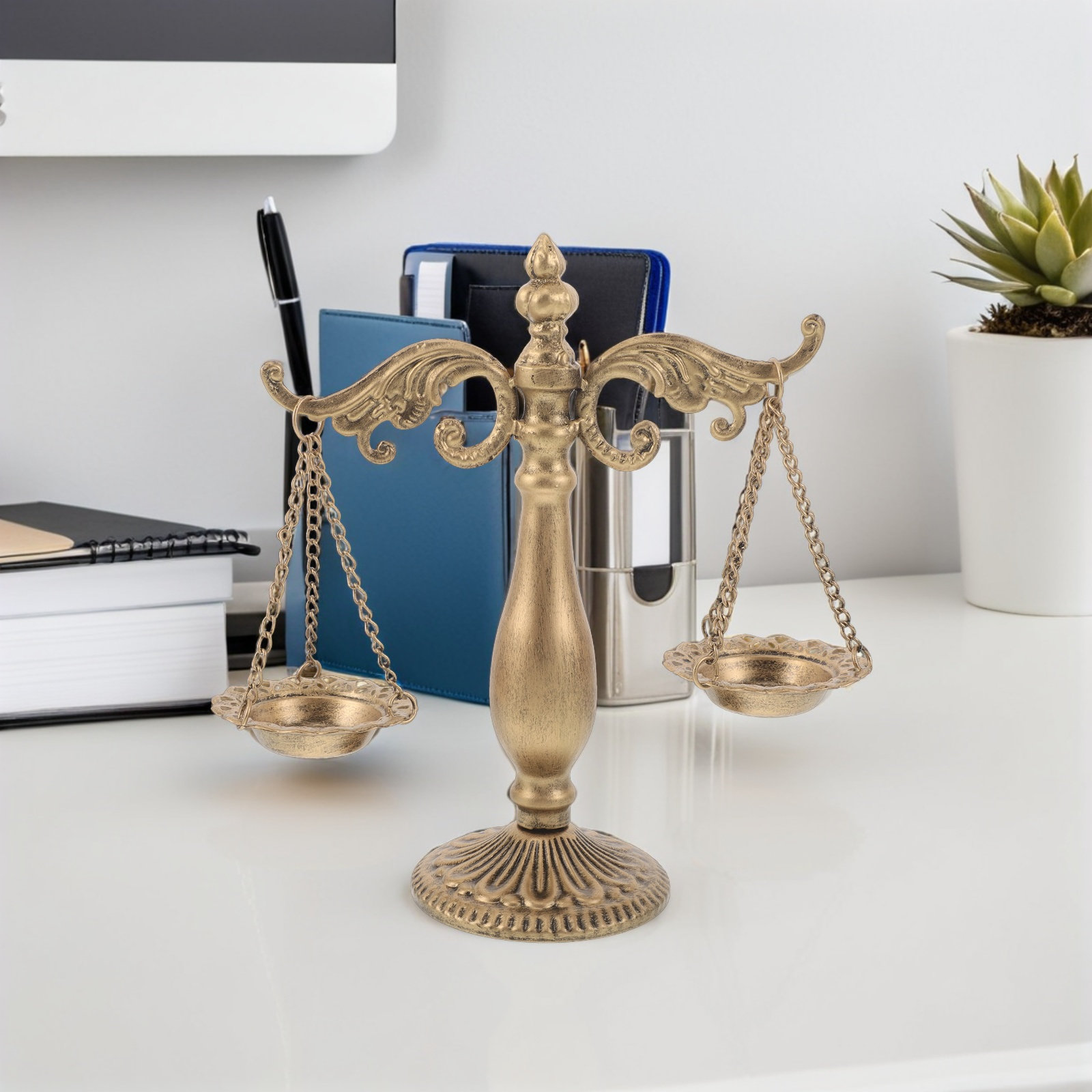 Retro Vintage Metal Libra Scal - Home Office And Library 评论和价格