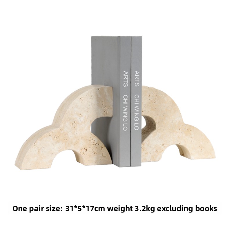 Modern Marble Bookends Heavy D - Home Office And Library 评论和价格