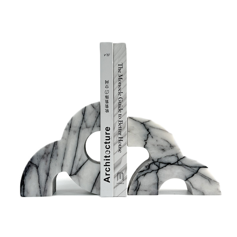 Modern Marble Bookends Heavy D - Home Office And Library 评论和价格