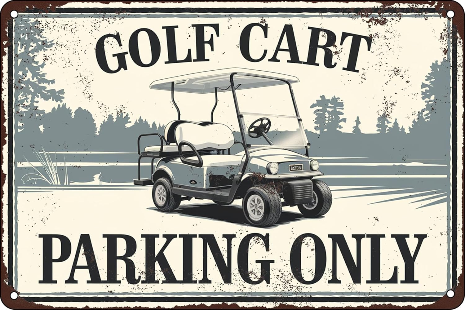 Golf Cart Parking Only Course  - Home Office And Library 评论和价格