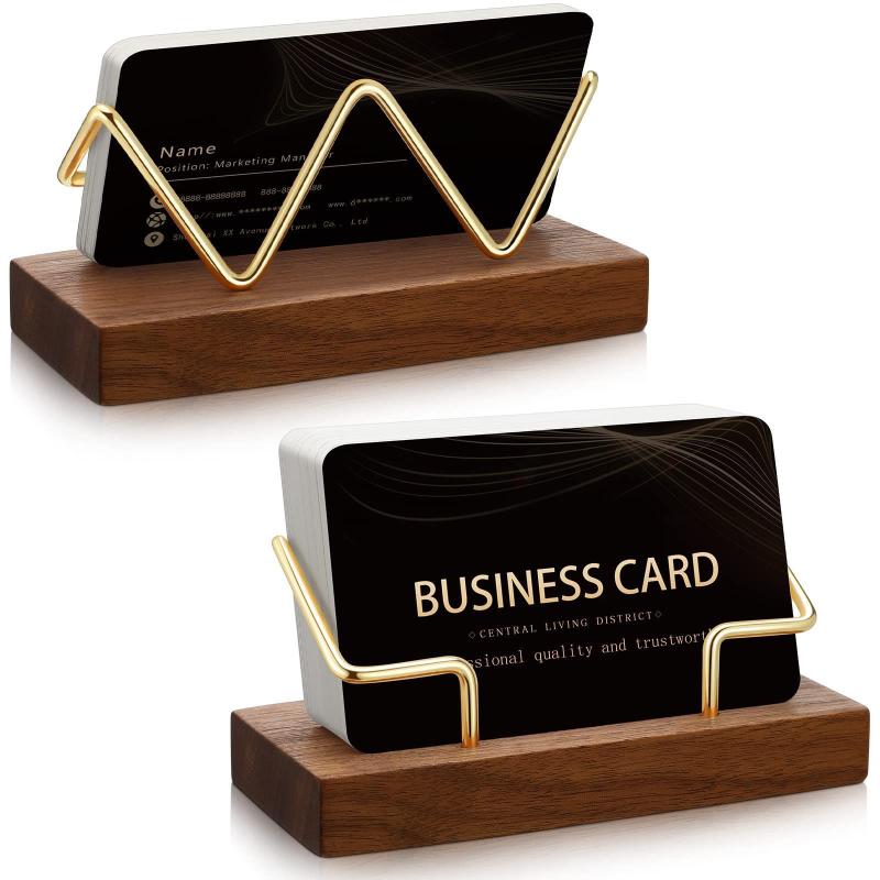 【A8】Wooden Business Card Holde - Home Or Office Use 评论和价格