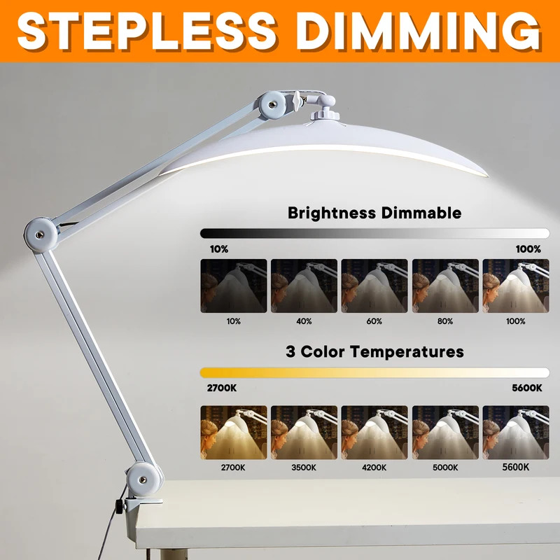 48w Nail Desk Lamp with Clip,2 - Home Office Of Uk 评论和价格