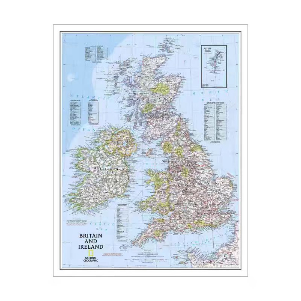 Vintage HD Britain Map Posters - Home Office And Library 评论和价格