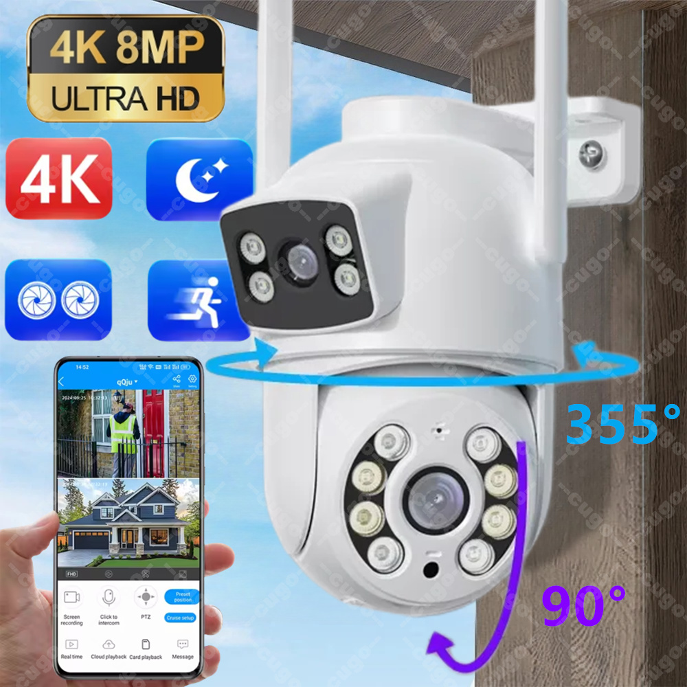 4K 8MP Wifi Camera PTZ Outdoor - Home Office Email 评论和价格