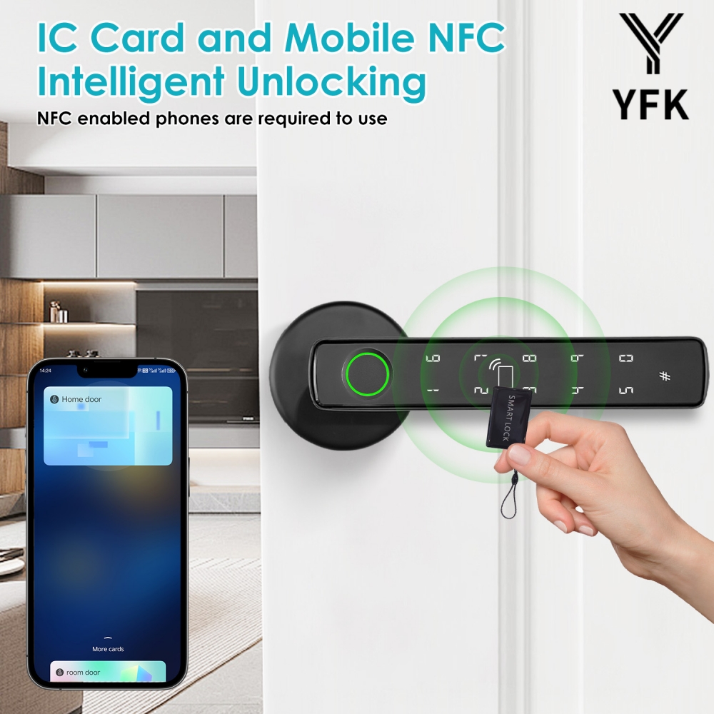 YFK Tuya 5-in-1 Smart Door Han - Home Office Google 评论和价格