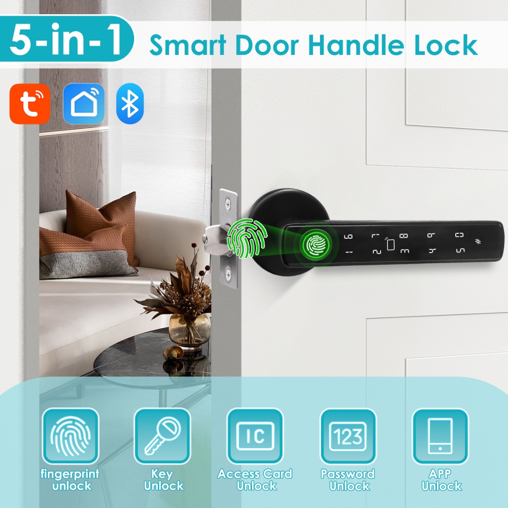 YFK Tuya 5-in-1 Smart Door Han - Home Office Google 评论和价格