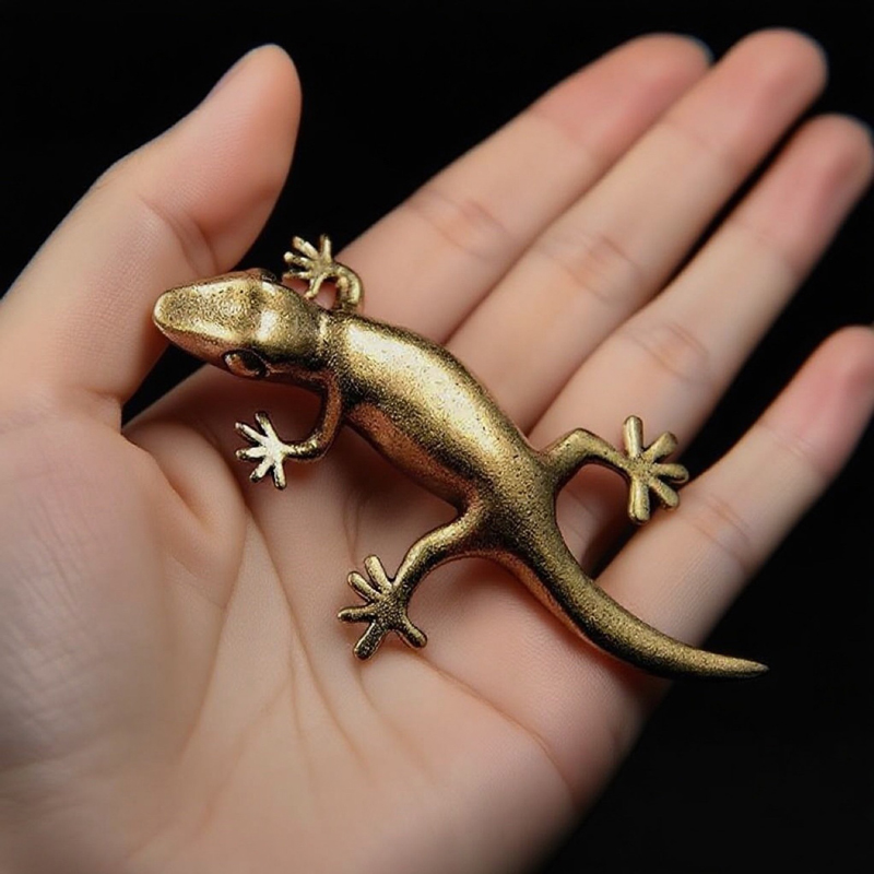 Handmade Bronze Retro Gecko Li - Home Or Office Use 评论和价格
